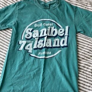 Teal vintage sanibel island t-shirt